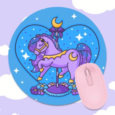 Carousel Horse Twinkle Moon Mousepad