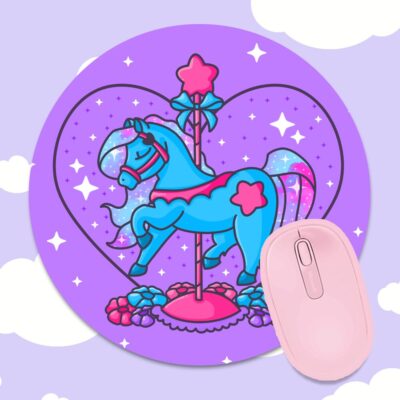 Carousel Horse Twinkle Star Mousepad