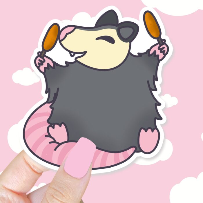Corn Dog Possum Sticker