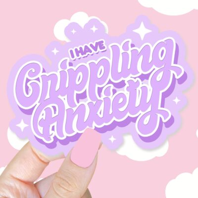 Crippling Anxiety Purple Sticker