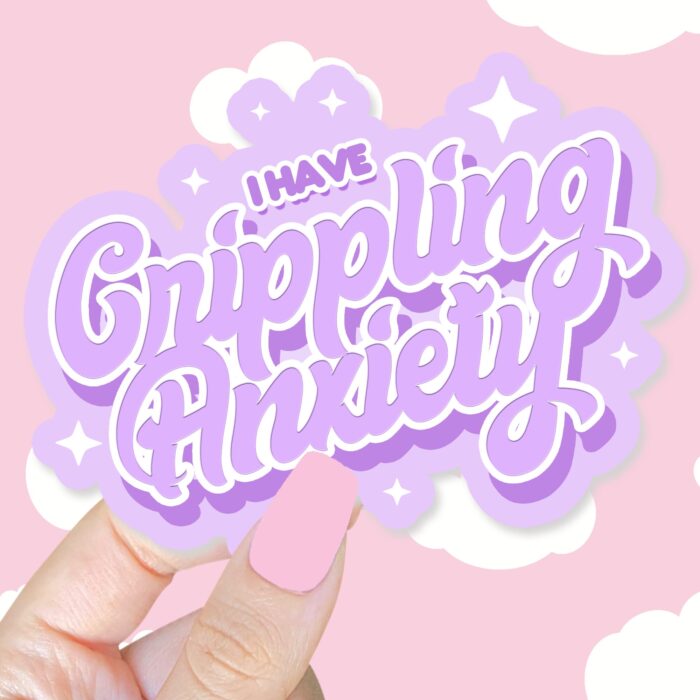 Crippling Anxiety Purple Sticker