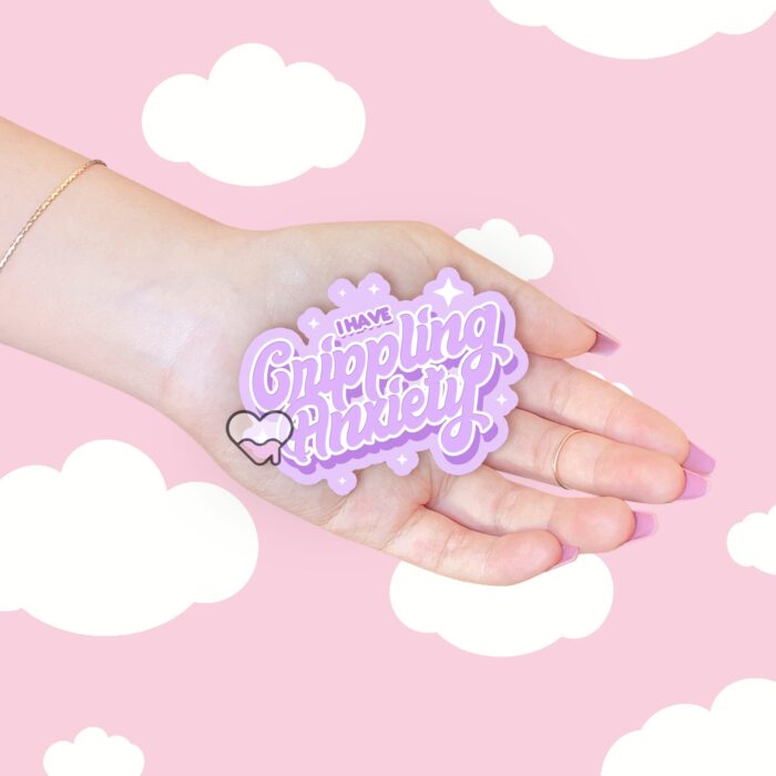 Crippling Anxiety Purple Sticker