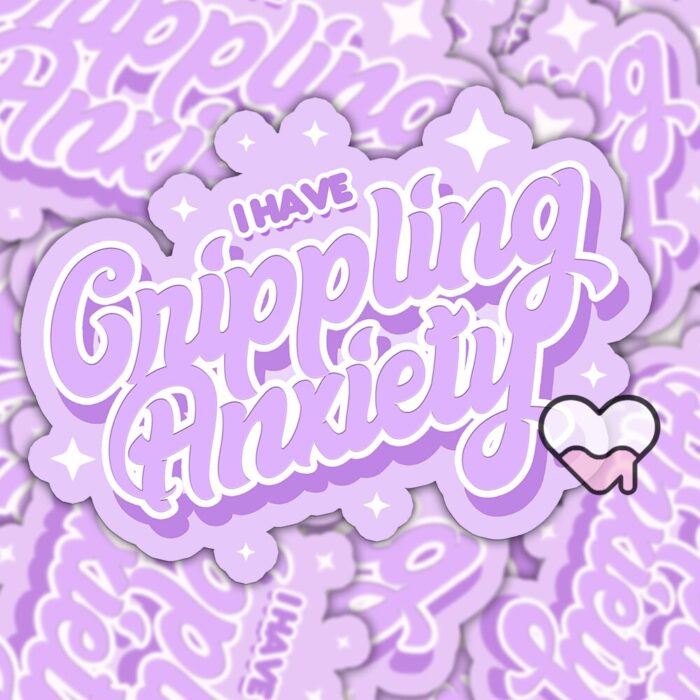 Crippling Anxiety Purple Sticker