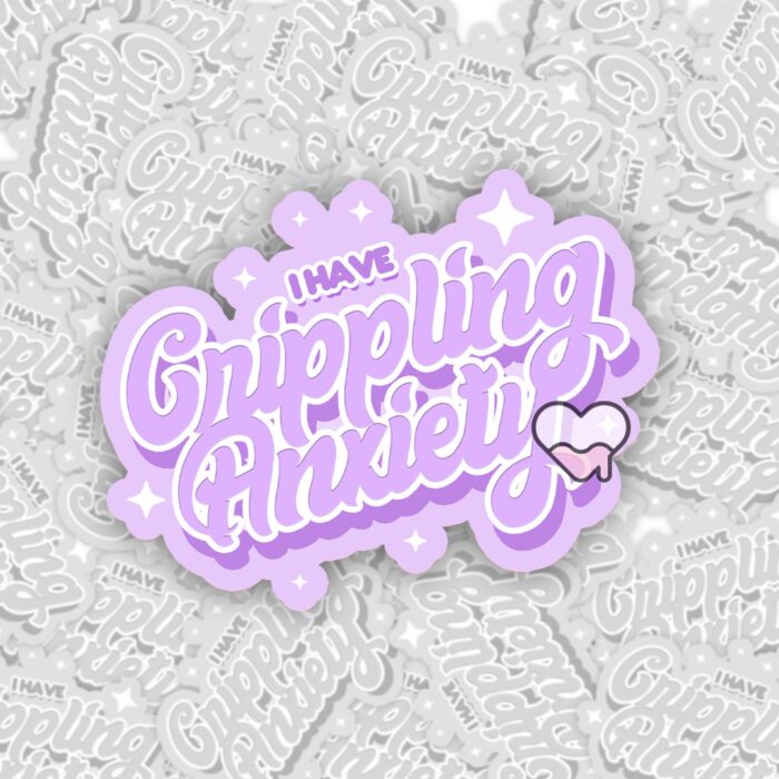 Crippling Anxiety Purple Sticker