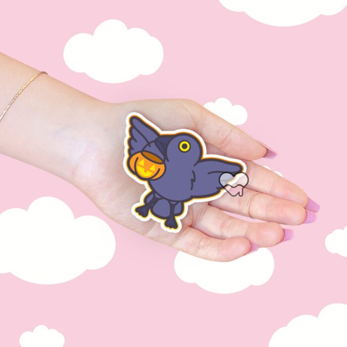 Crow and Pumpkin Sticker