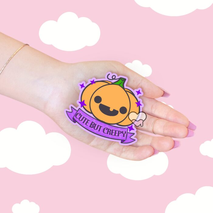 Cute But Creepy Pumpkin Sticker