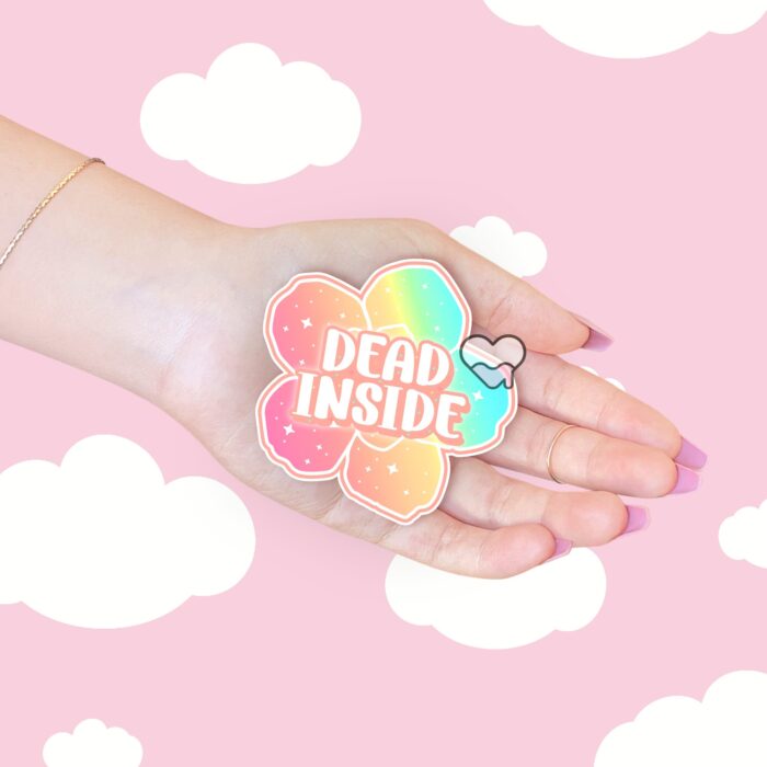 Dead Inside Flower Sticker