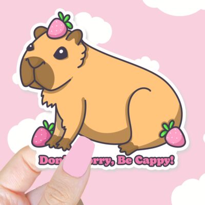 Dont Worry Be Cappy Sticker