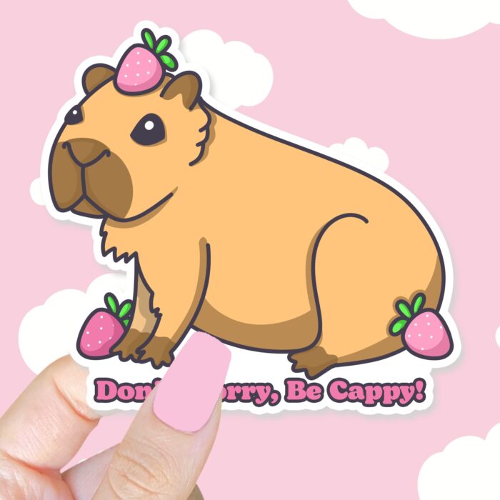 Dont Worry Be Cappy Sticker