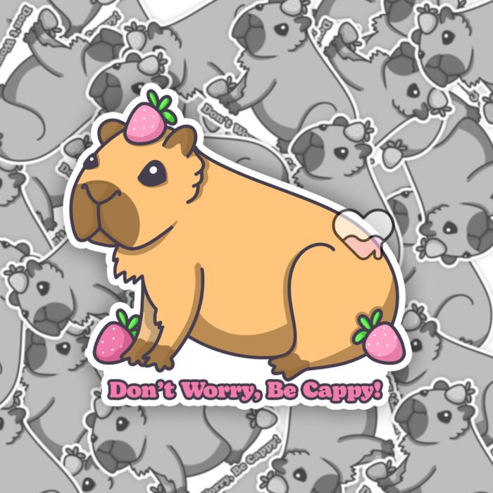 Dont Worry Be Cappy Sticker