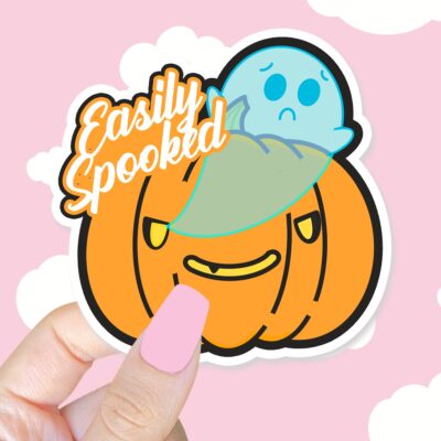 Easily Spooked Ghost Sticker