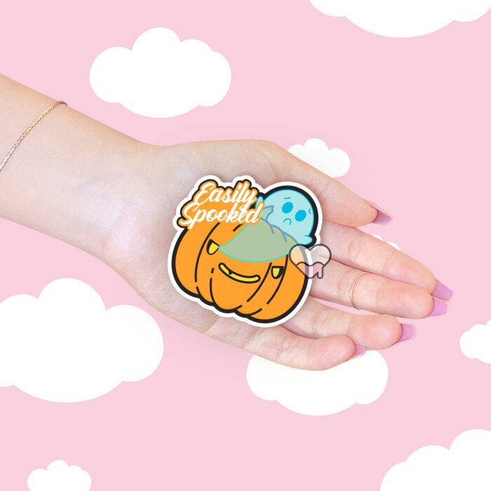Easily Spooked Ghost Sticker