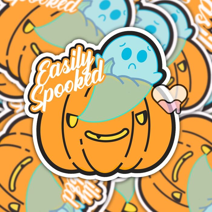 Easily Spooked Ghost Sticker