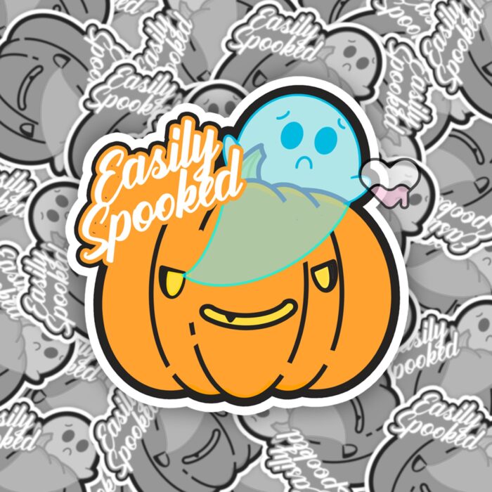 Easily Spooked Ghost Sticker