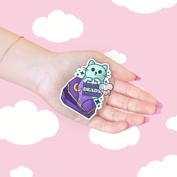 Feline Dead Inside Sticker