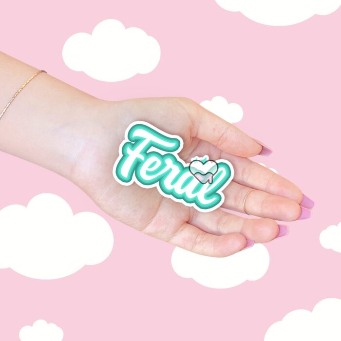Feral Blue Sticker