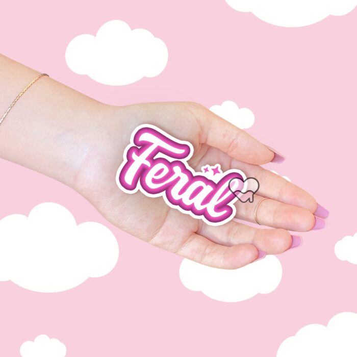 Feral Pink Sticker