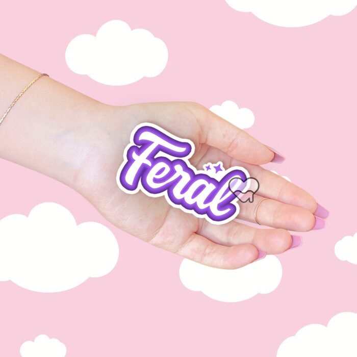 Feral Purple Sticker