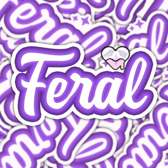 Feral Purple Sticker