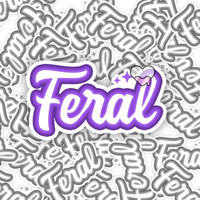 Feral Purple Sticker