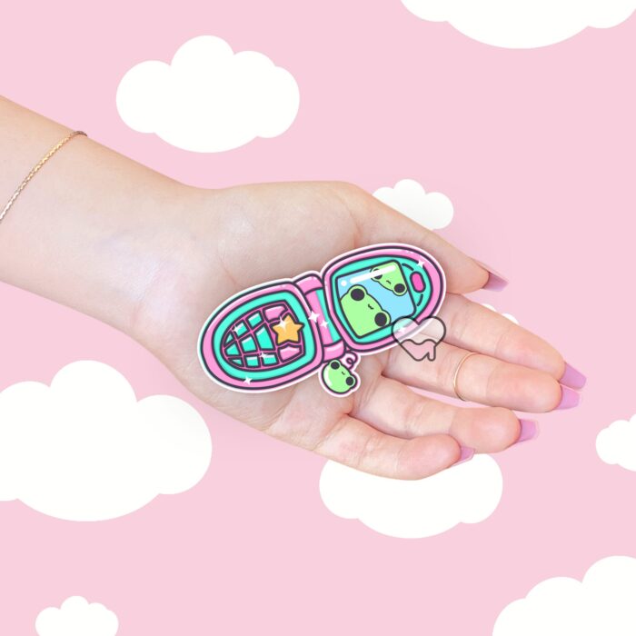 Flip Phone Fun Froggy Friend Sticker