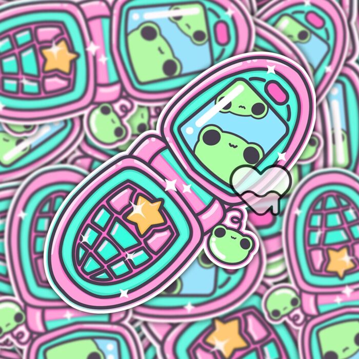 Flip Phone Fun Froggy Friend Sticker