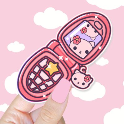 Flip Phone Fun Kitty Friend Sticker