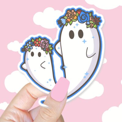 Floral Ghosts Sticker