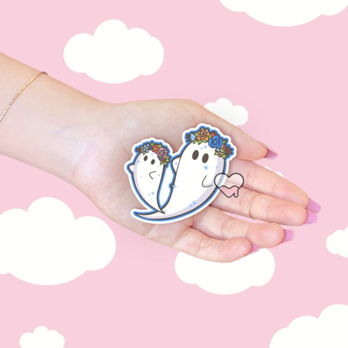 Floral Ghosts Sticker