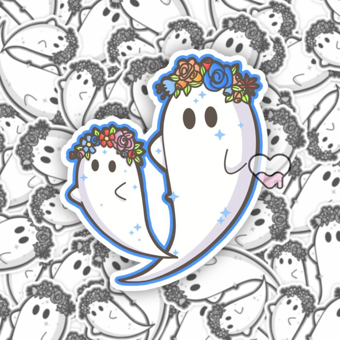 Floral Ghosts Sticker