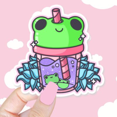 Frog Lotus Juice Sticker