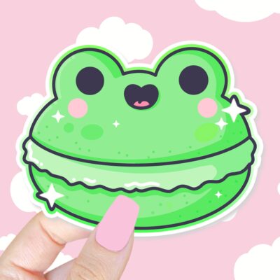 Frog Macaroon Sticker