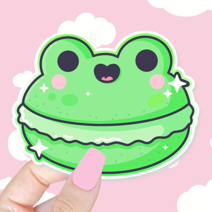 Frog Macaroon Sticker