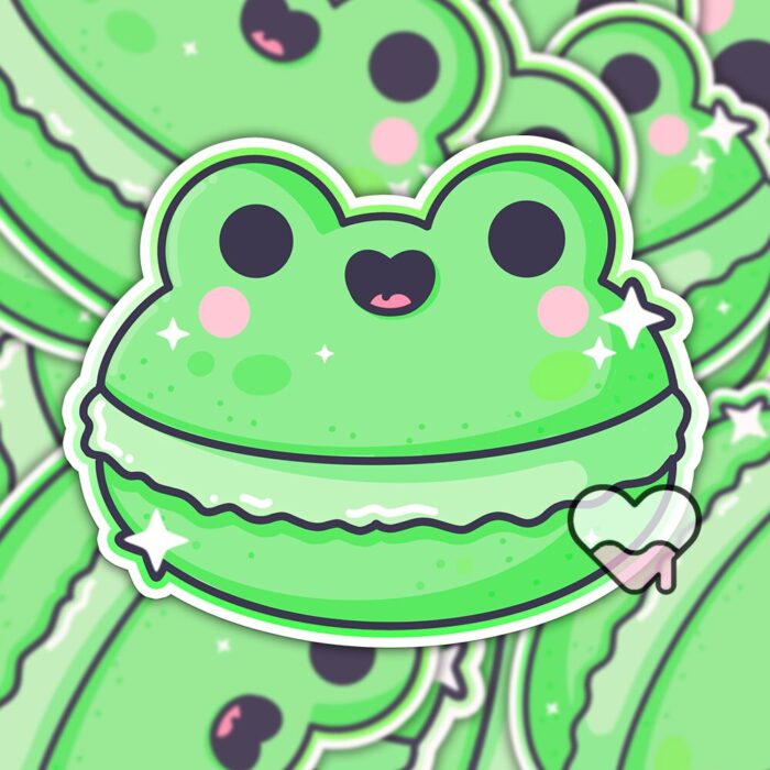 Frog Macaroon Sticker