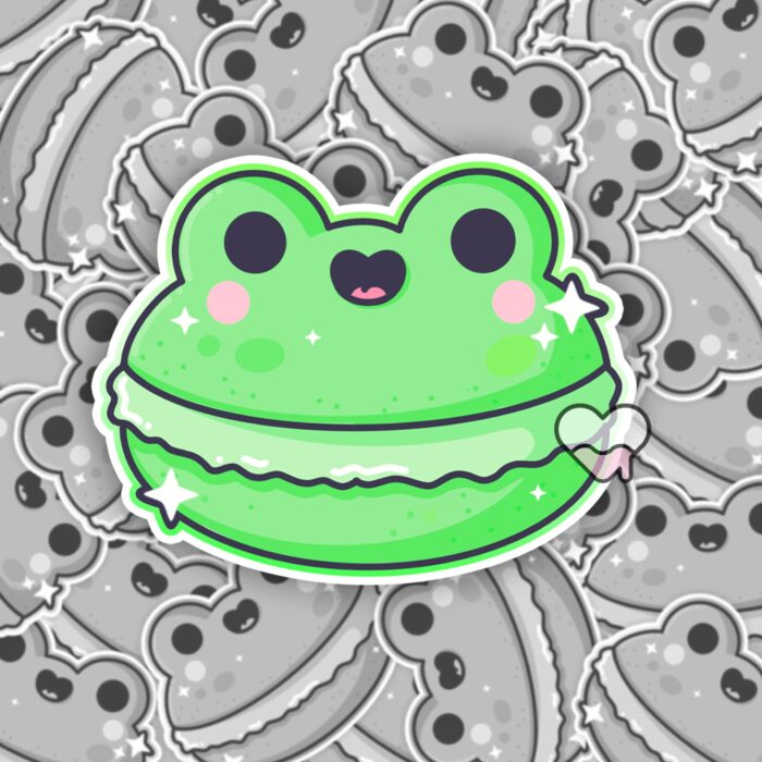 Frog Macaroon Sticker