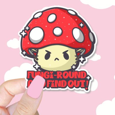 Fungi Round And Find Out Sticker