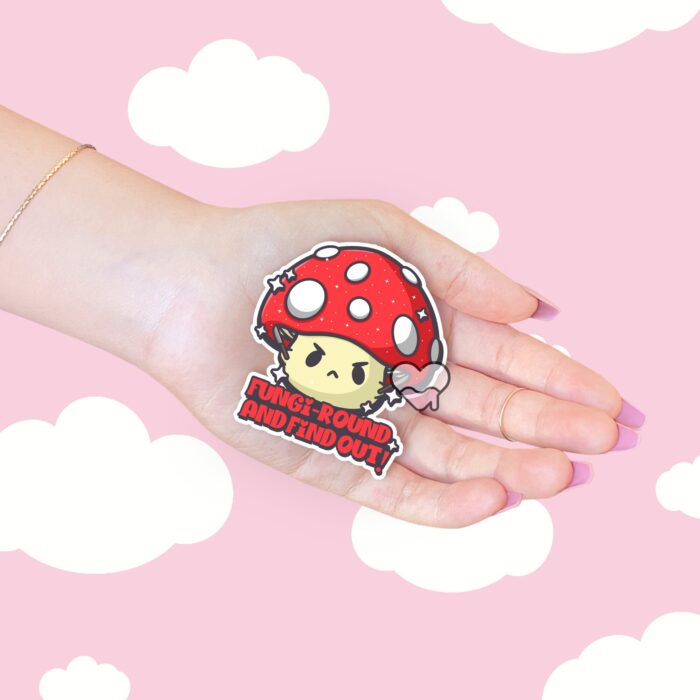 Fungi Round And Find Out Sticker