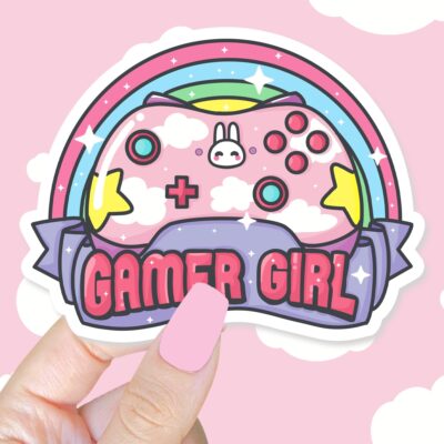 Gamer Girl Controller Sticker