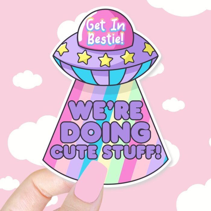 Get In Bestie UFO Sticker