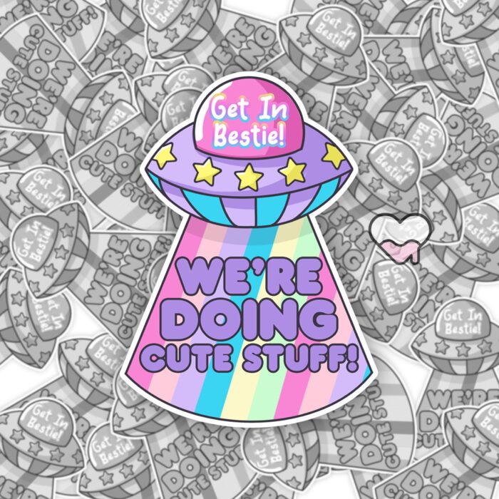Get In Bestie UFO Sticker