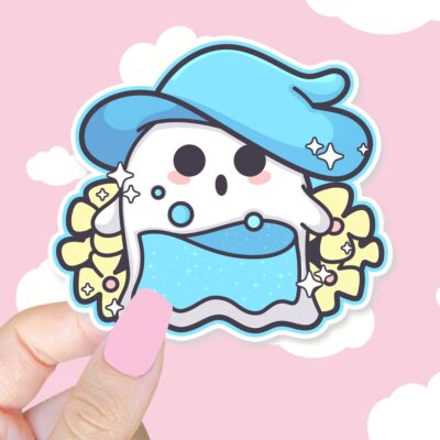 Gorgeous Ghostie Blue Sticker