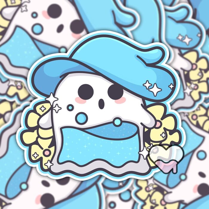 Gorgeous Ghostie Blue Sticker