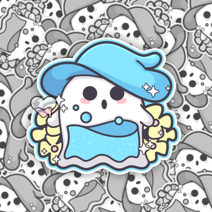 Gorgeous Ghostie Blue Sticker