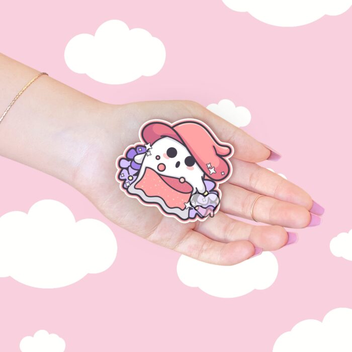 Gorgeous Ghostie Pink Sticker