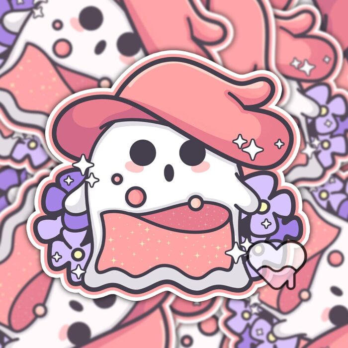 Gorgeous Ghostie Pink Sticker