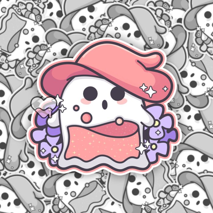 Gorgeous Ghostie Pink Sticker