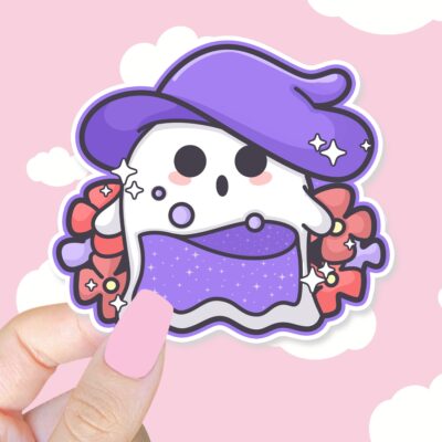 Gorgeous Ghostie Purple Sticker