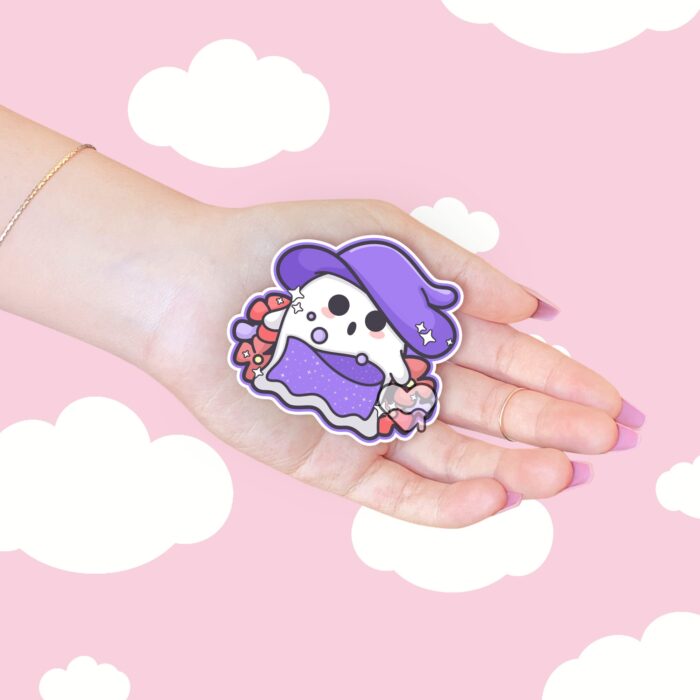 Gorgeous Ghostie Purple Sticker