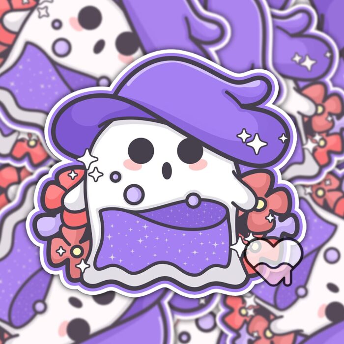 Gorgeous Ghostie Purple Sticker