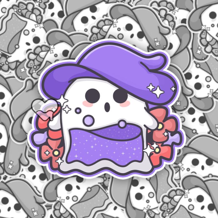 Gorgeous Ghostie Purple Sticker